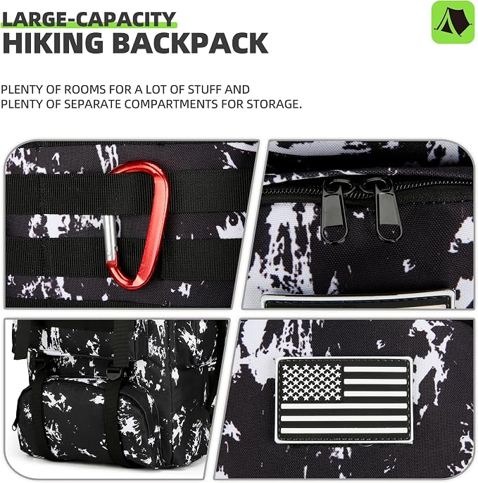 King'sGuard 70L Camping Hiking Backpack Tactical Backpack Military Molle