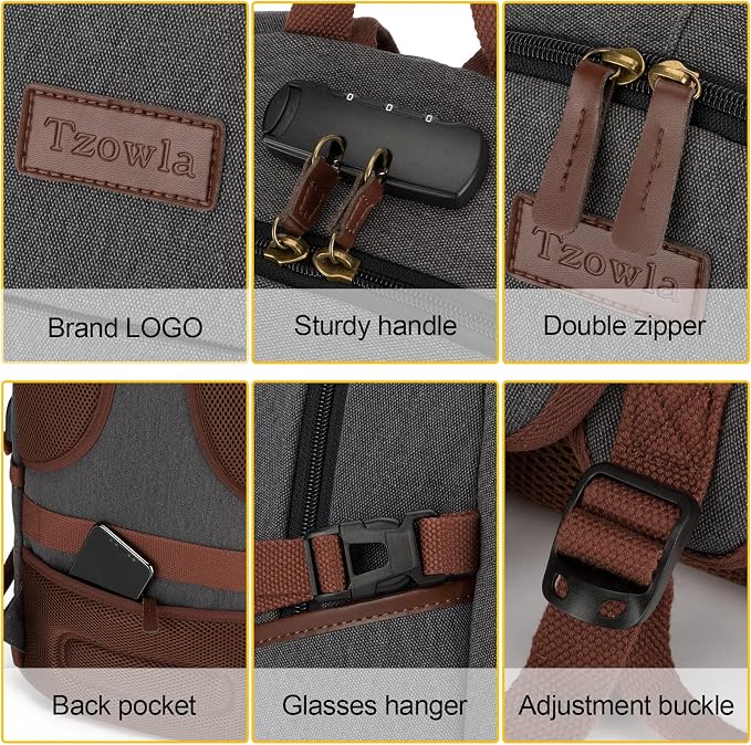 Canvas Laptop Backpack-Anti Theft Bag