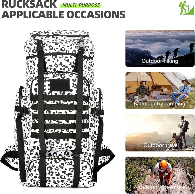 King'sGuard 70L Camping Hiking Backpack Tactical Backpack Military Molle