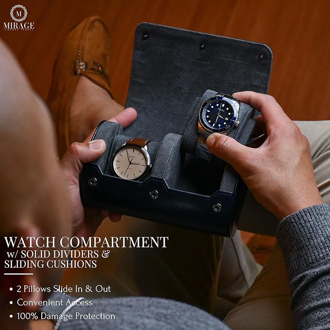 2 Watch Travel Case for Men – Watch Roll