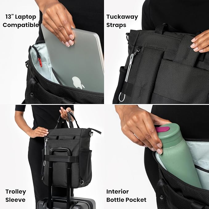 Sherpani Soleil, Anti Theft Convertible Backpack, 3 in 1 Tote Bag, Cross Body