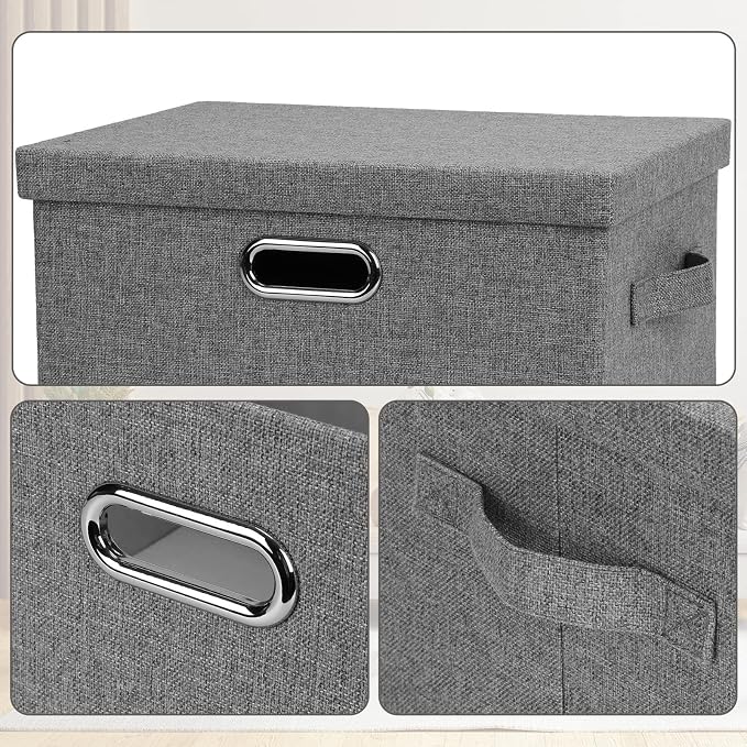 Medium 15" 21 Quart Collapsible Stackable Storage Bins