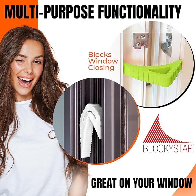 Pekasa Door Stopper & Window Stopper, Rubber Door Stop, Door Wedge Stopper