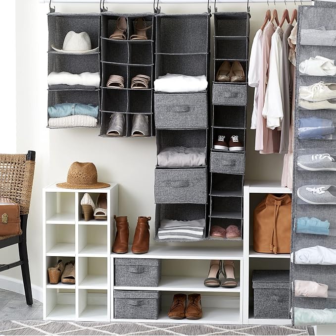 Household Essentials 10 Pocket Hanging Shoe Closet Organizer