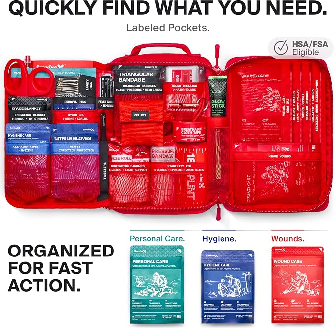 Large First Aid Kit for Car, Travel & Home