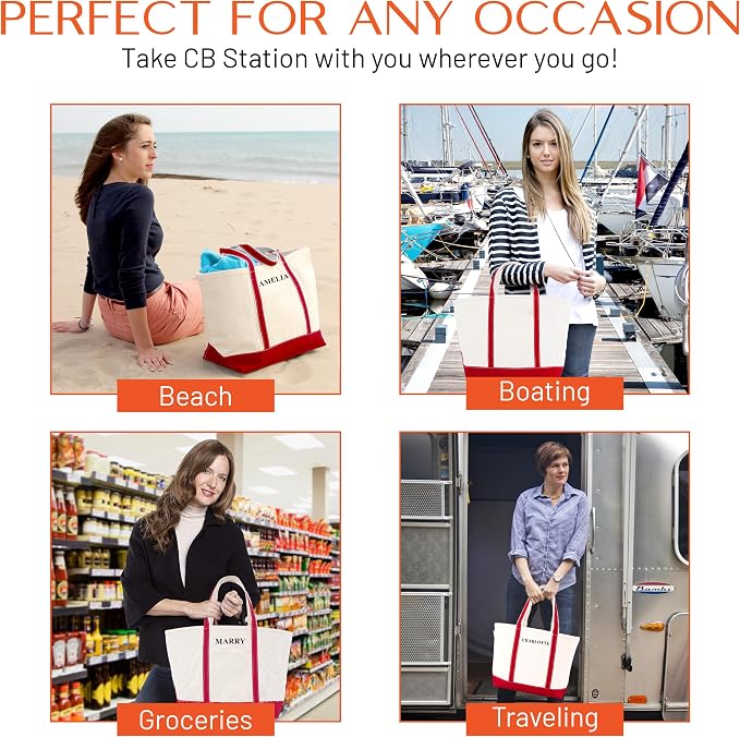 CB STATION Medium Classic Canvas Tote Bag