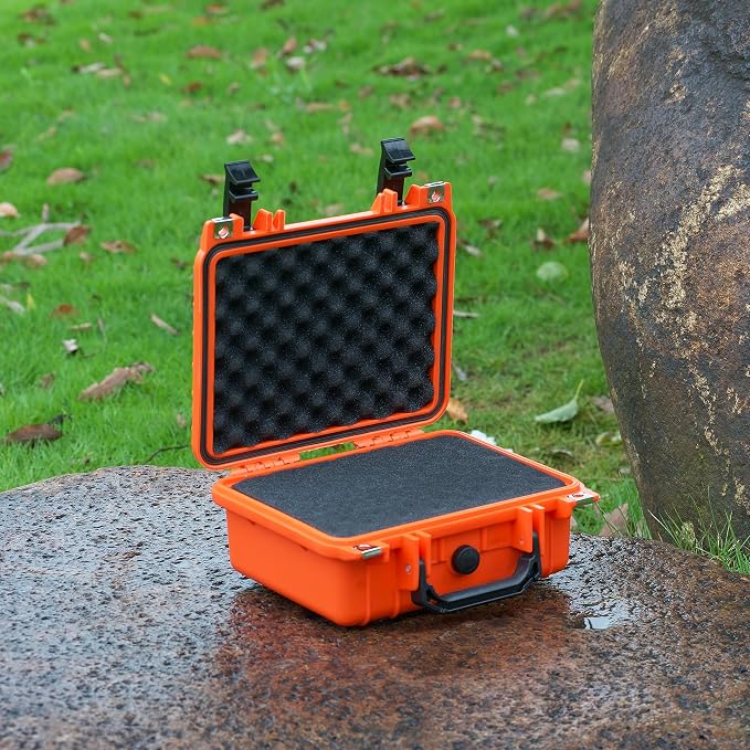 MEIJIA Portable All Weather IP67 Waterproof Protective Case, Hard Camera Case