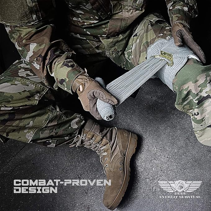 EVERLIT Emergency Trauma Kit, CAT GEN-7 Tourniquet 36" Splint, Military Combat
