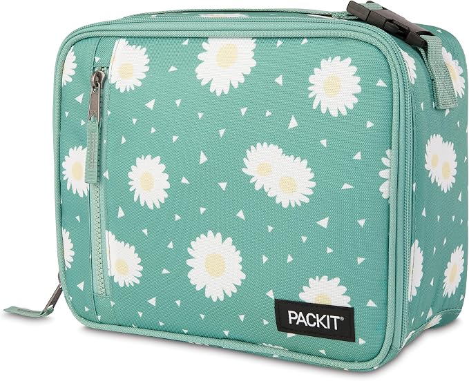 PackIt Freezable Classic Lunch Box, Daisy Sage, Built