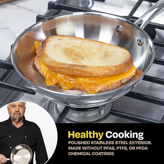 Guy Fieri's Flavortown 8" Stainless Steel Fry Pan