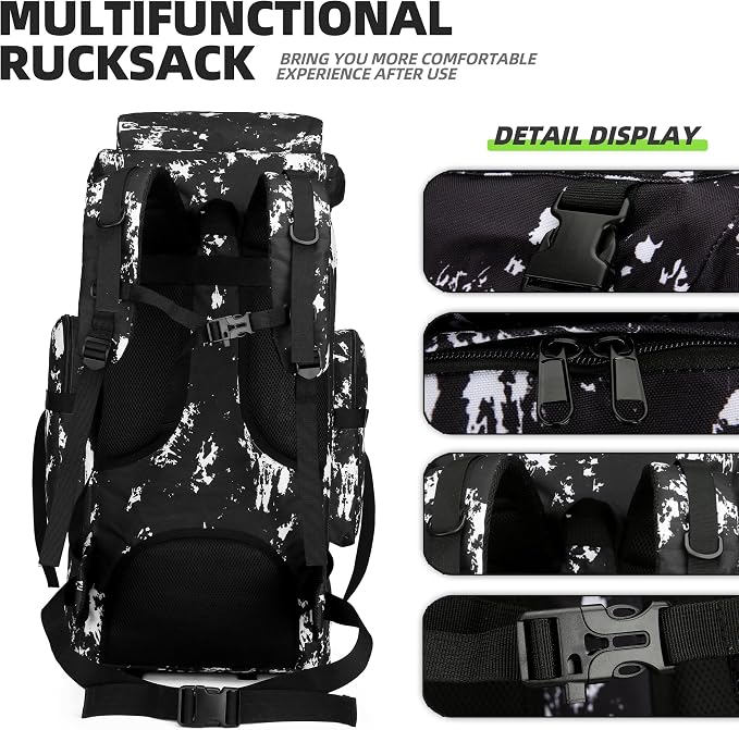 King'sGuard 70L Camping Hiking Backpack Tactical Backpack Military Molle