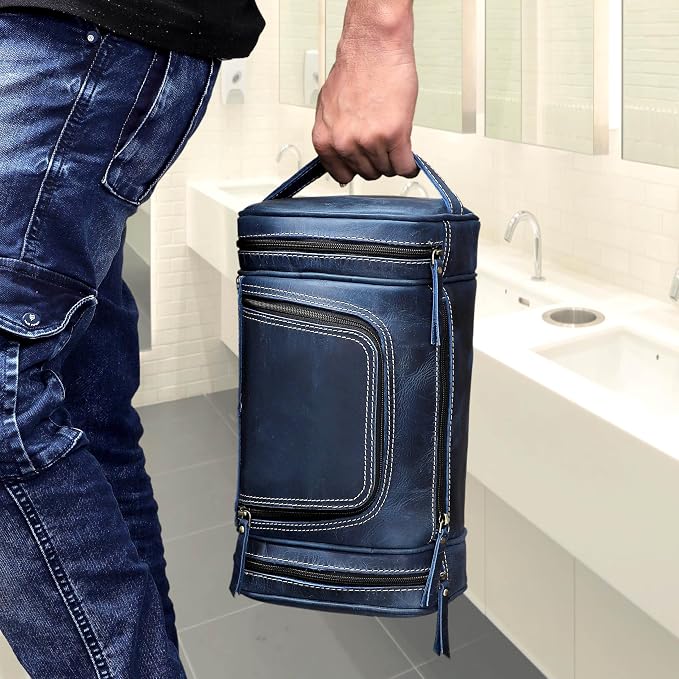 VC VINTAGE COUTURE Leather Toiletry Bag