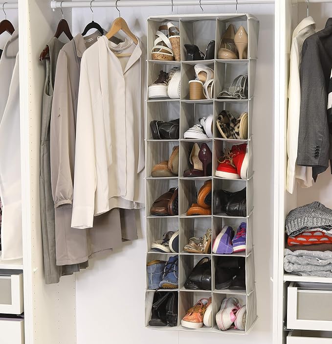 Simple Houseware Hanging Closet Organizers 24 Section Shoe Shelves