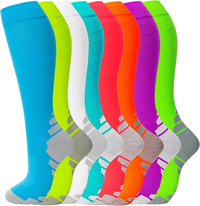 fenglaoda 8 Pairs Compression Socks