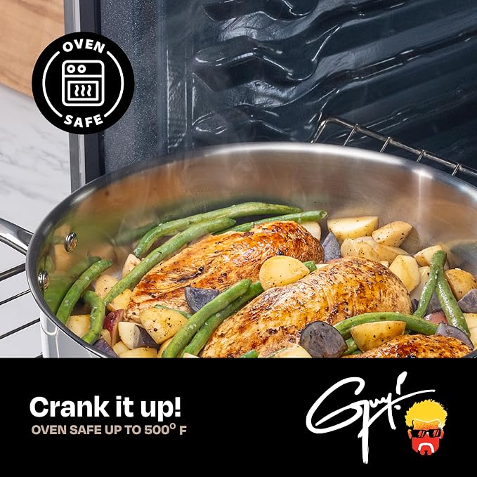 Guy Fieri's Flavortown 8" Stainless Steel Fry Pan