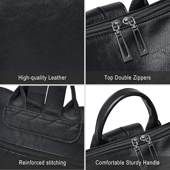 Shrrie Vegan Leather Laptop Backpack
