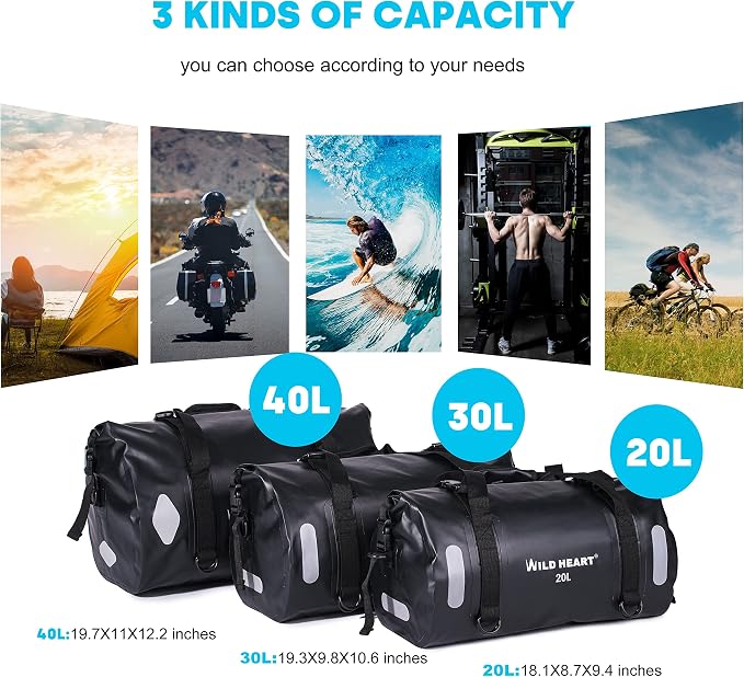 WILD HEART Waterproof Bag Duffel Bag 20L 30L 40L