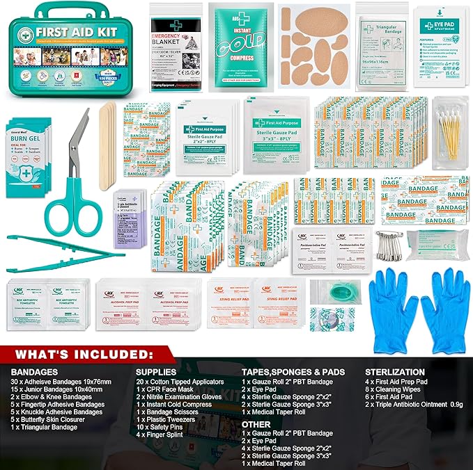 General Medi 150 Pieces Hardcase First Aid Kit