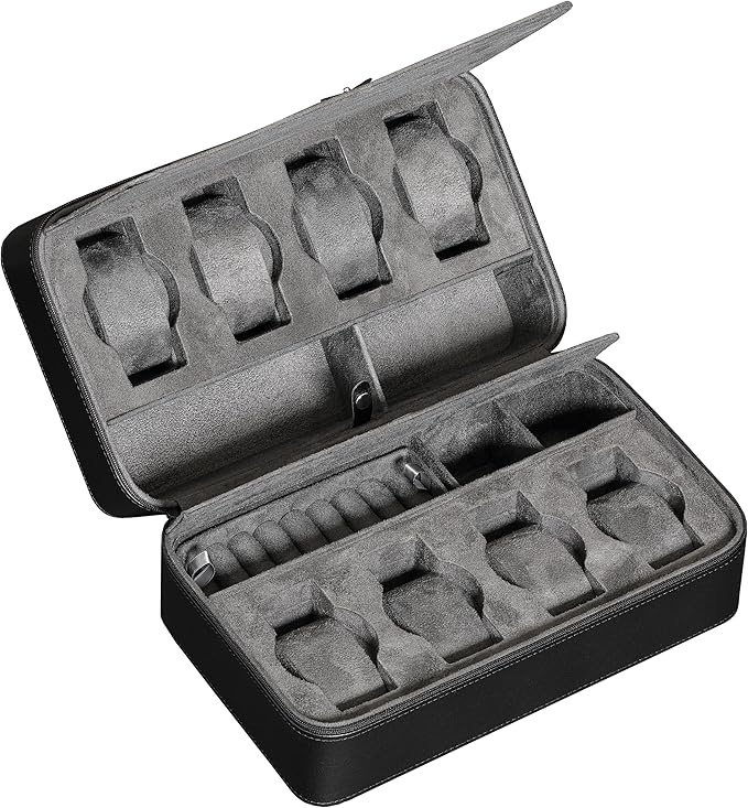 ROTHWELL 8 Watch Travel Case Storage Organizer