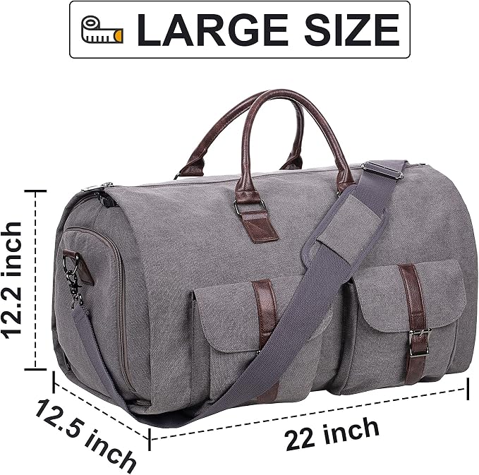 seyfocnia Convertible Travel Garment Bag, Carry on Garment Duffel Bag