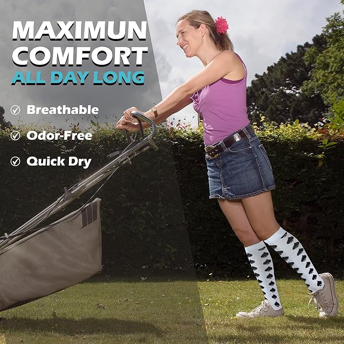 Medical Compression Socks for Women and Men 3 Pairs 20-30 mmHg Knee High