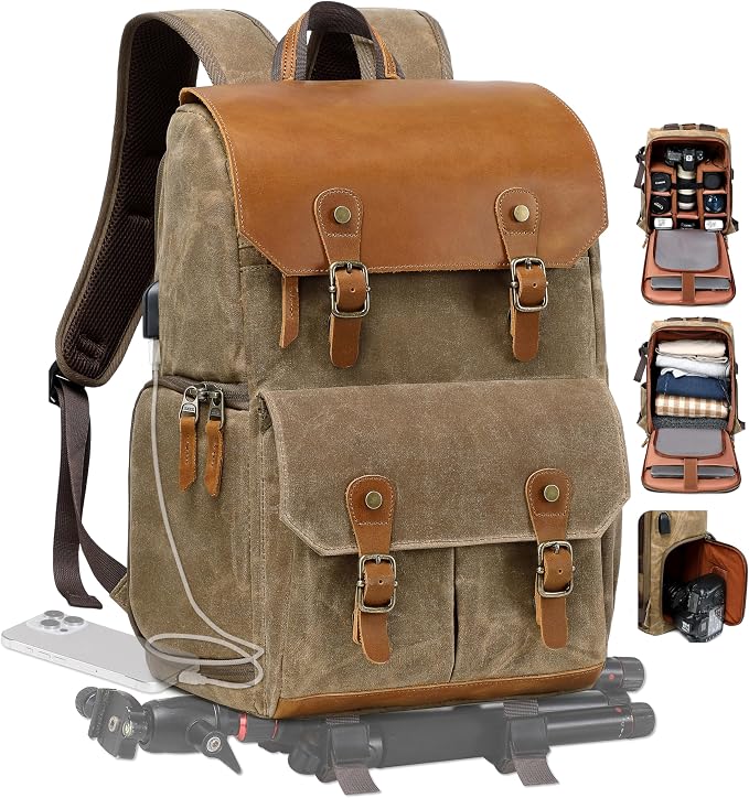 Padwa Lifestyle Khaki Camera Backpack