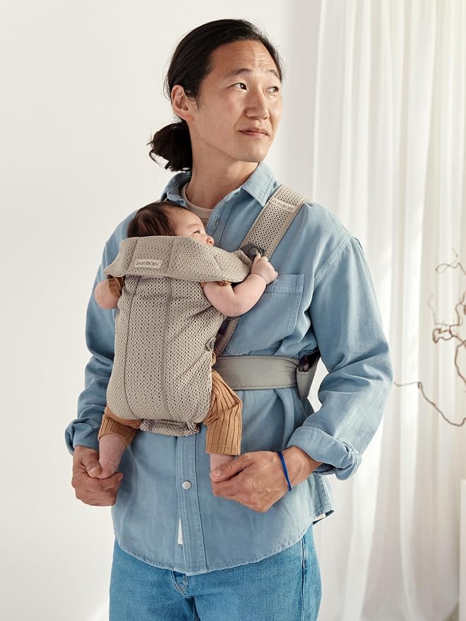 BabyBjörn Baby Carrier Mini, 3D Mesh Newborn Carrier, Easy-to-Use