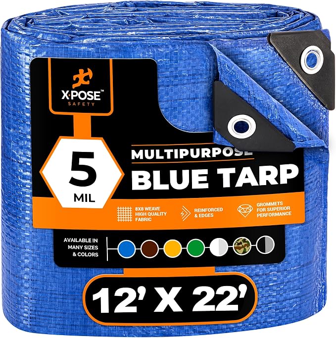 Better Blue Poly Tarp 12' x 22'