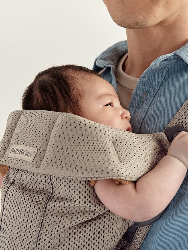 BabyBjörn Baby Carrier Mini, 3D Mesh Newborn Carrier, Easy-to-Use