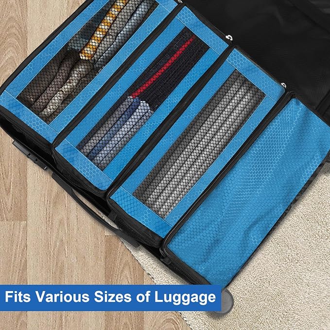 Suitcase Organizer, Travel Luggage Organizer Portable Hanging Travel Shelves