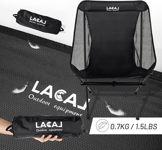 Ultra-Light Folding Camping Chair, All-Aluminum Frame, Surper Breathable Fabric