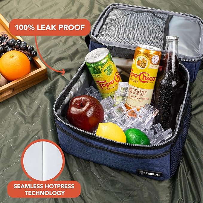 OPUX Lunch Box For Men Women, Insulated Large Lunch Bag Adult Work, Double