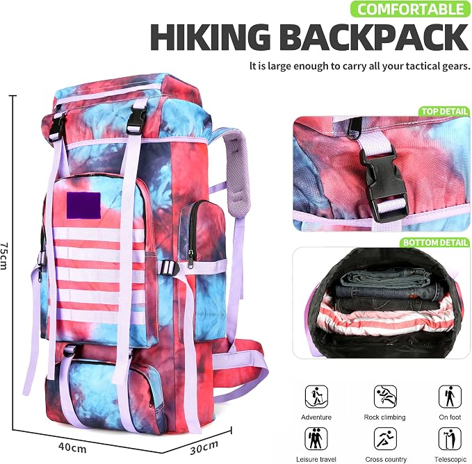 King'sGuard 70L Camping Hiking Backpack Tactical Backpack Military Molle