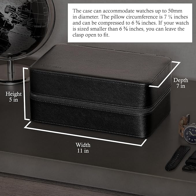 ROTHWELL 8 Watch Travel Case Storage Organizer