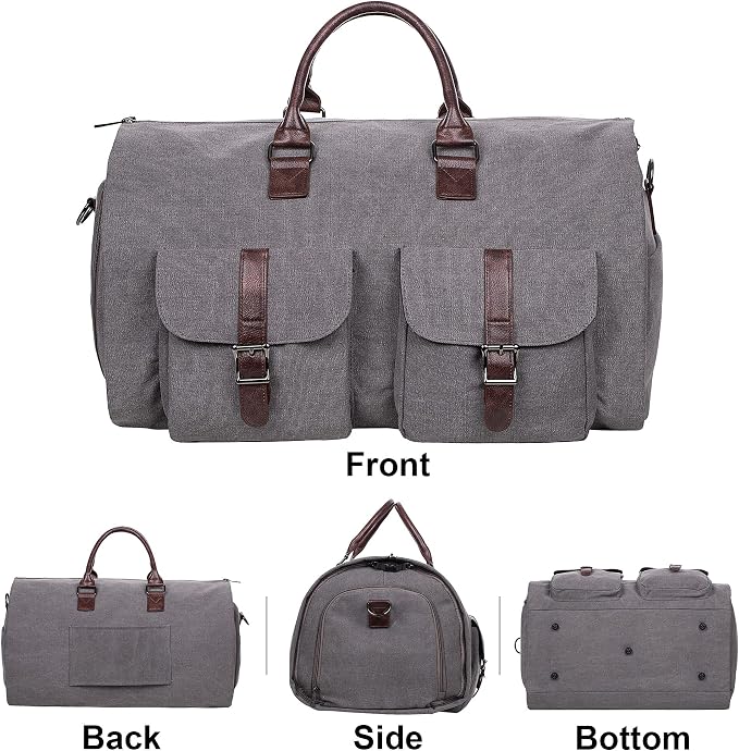 seyfocnia Convertible Travel Garment Bag, Carry on Garment Duffel Bag