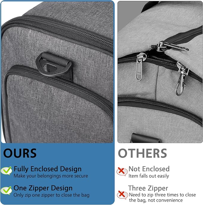 Garment Duffle Bags for Travel, YKK Zippers Carry On Convertible Suit Bag