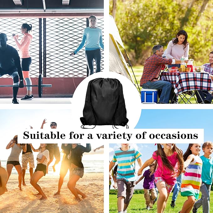 600Pcs Drawstring Backpack Bags String Backpack Sports Sack Pack Bulk Cinch