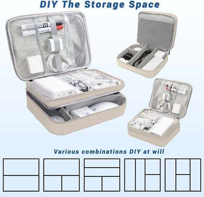 Electronics Organizer, Portable Cable Organizer Bags, Waterproof Electronic