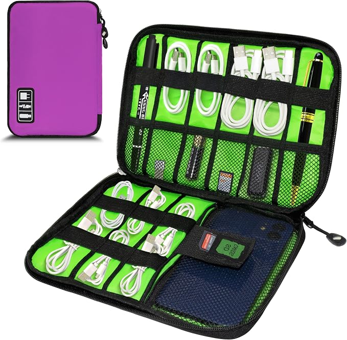 Electronics Organizer, Travel Cord Organizer Pouch, Portable Cable Organizer