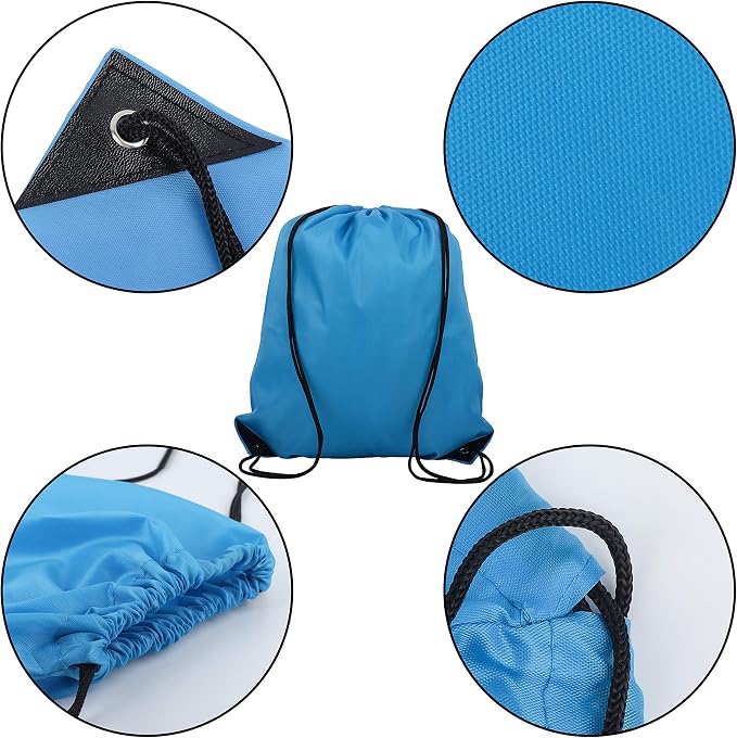 20 Colors Drawstring Backpack Bags Sack Pack Cinch Tote Sport Storage Polyester