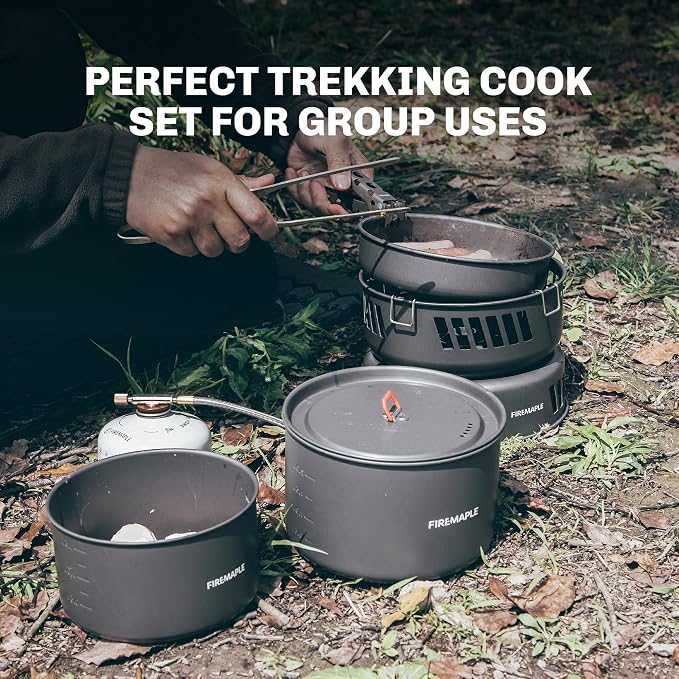 Fire Maple Versatile Outdoor Cooking Set Gas Stove Aluminum, Compact & Durable