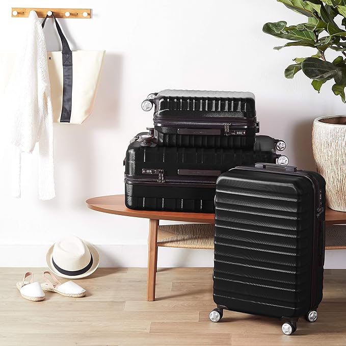 Amazon Basics 2 Piece Set With TSA Locks, Hardshell Suitcases With Four