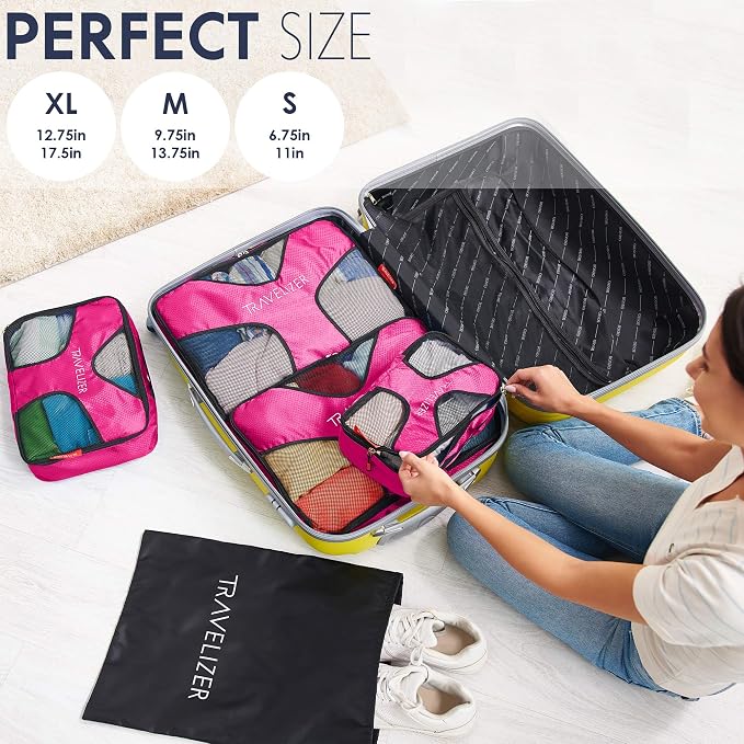 Travel Packing Cubes 5 pcs Luggage Organizer Set