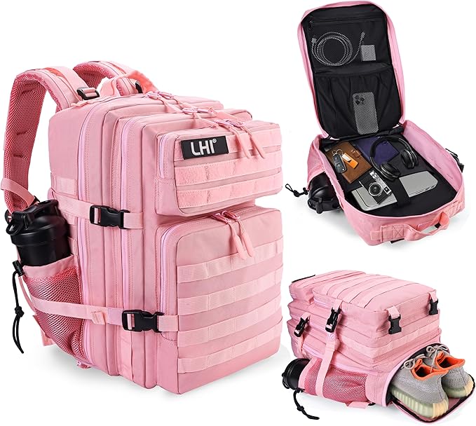 LHI Military Tactical Backpack for Men and Women 45L Army 3 Days Assault Pack
