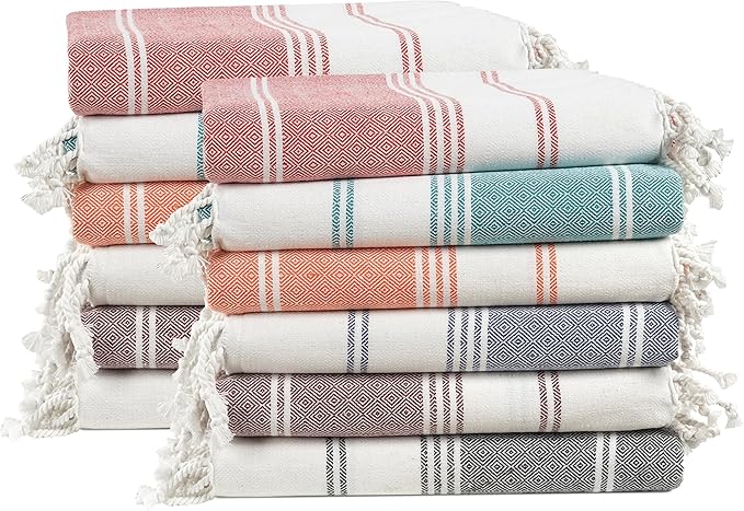 LANE LINEN Beach Towels 12 Pack, Bulk Beach Towels Oversized, Pool Towels for Adults, Pre-Washed, Sand Free Beach Towel, Fast Drying Beach Towel, 39"x71" - Beach Party