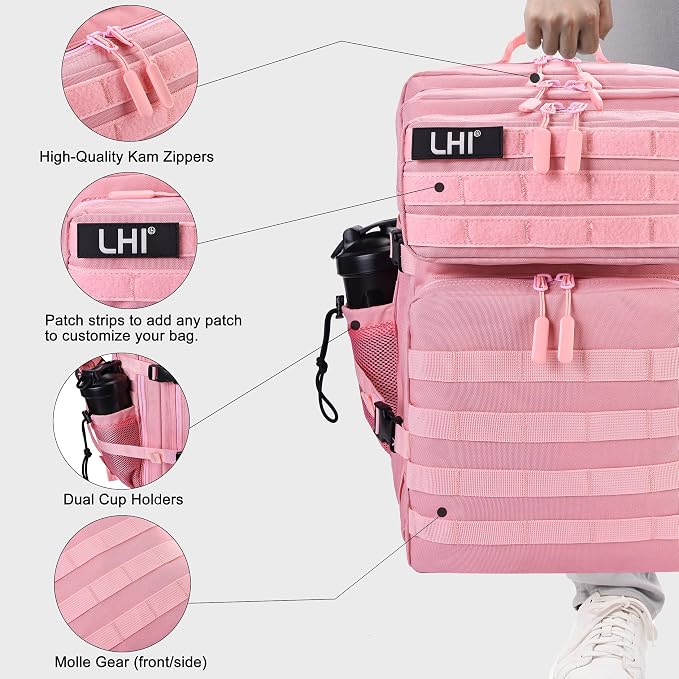 LHI Military Tactical Backpack for Men and Women 45L Army 3 Days Assault Pack