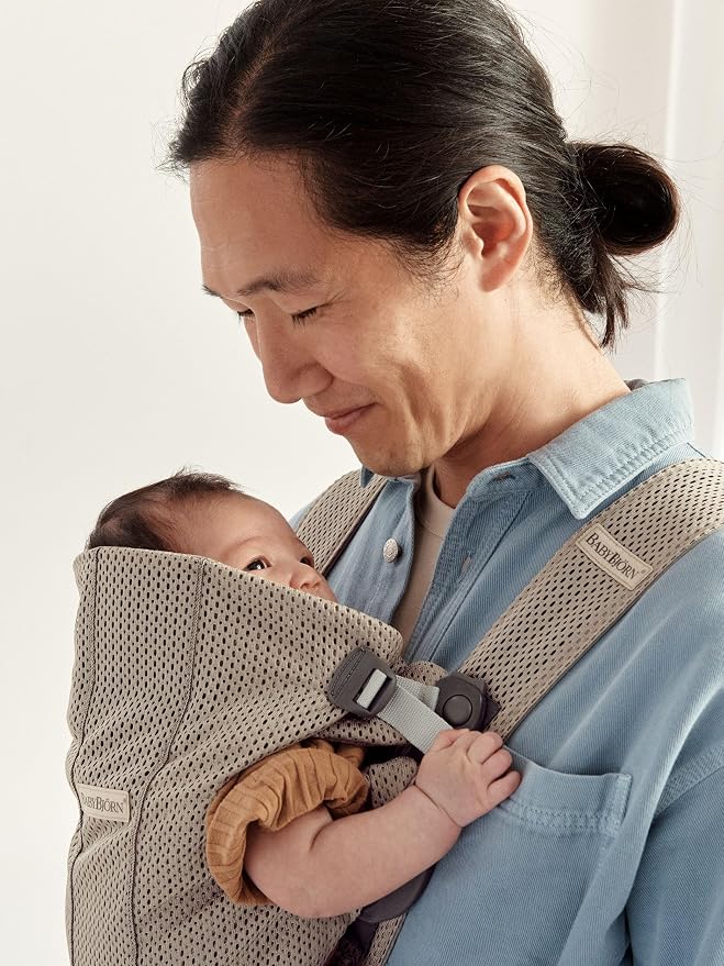 BabyBjörn Baby Carrier Mini, 3D Mesh Newborn Carrier, Easy-to-Use