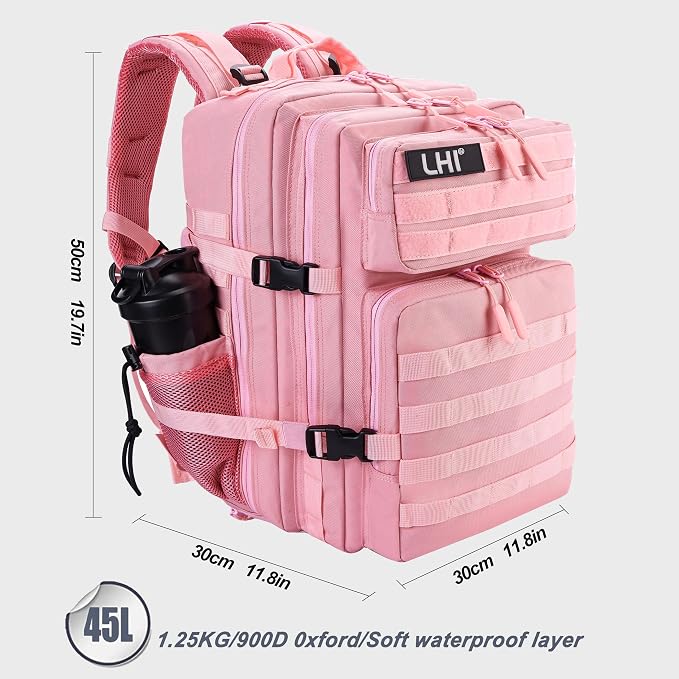 LHI Military Tactical Backpack for Men and Women 45L Army 3 Days Assault Pack