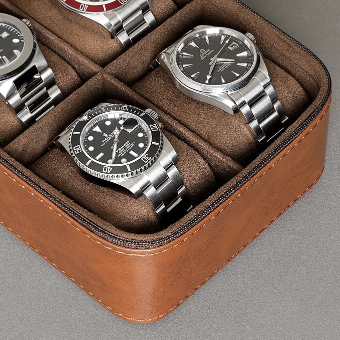 ROTHWELL 5 Watch Travel Case Storage Organizer