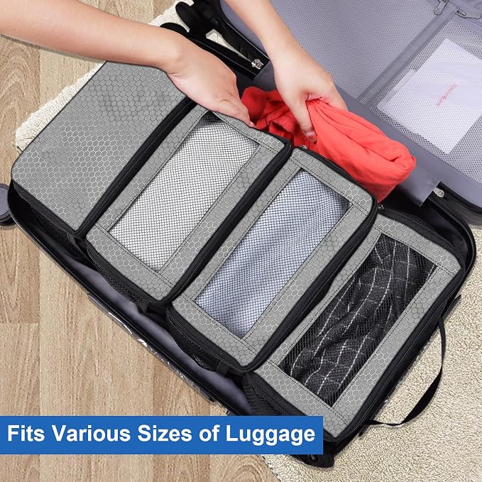 Suitcase Organizer, Travel Luggage Organizer Portable Hanging Travel Shelves